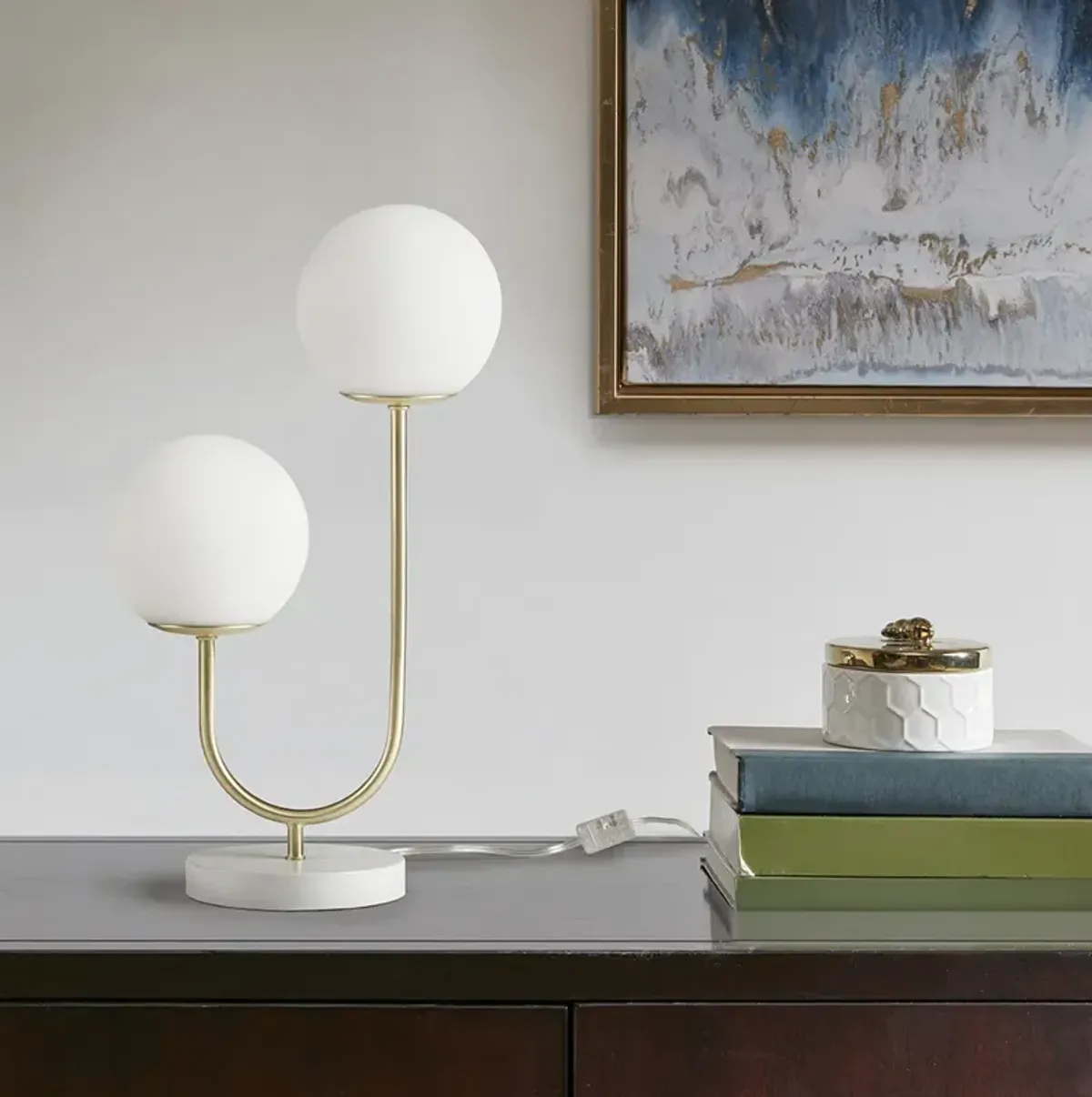 Zusa 2-Light Globe Table Lamp