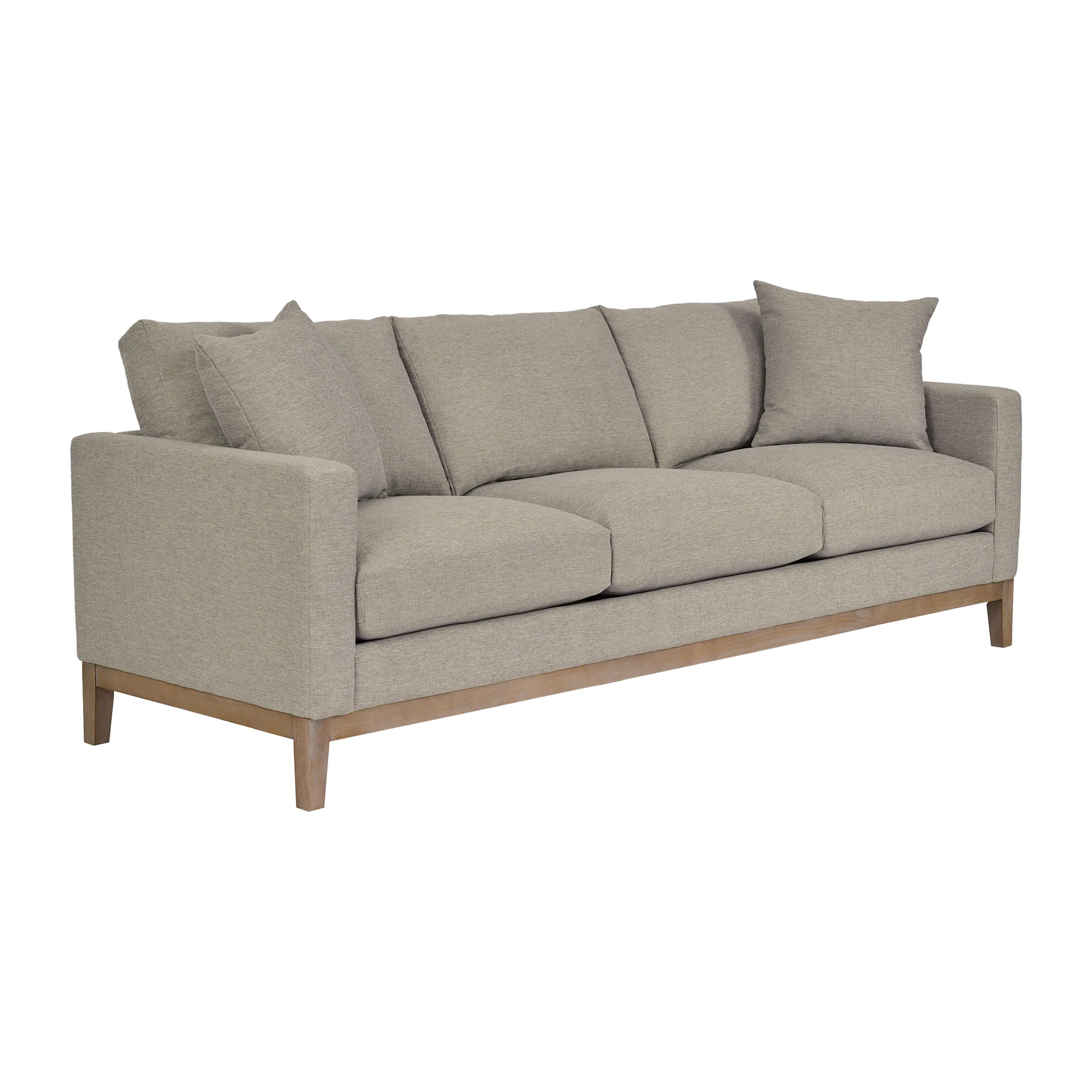 Donna 93" Upholstered Sofa in Platinum Gray