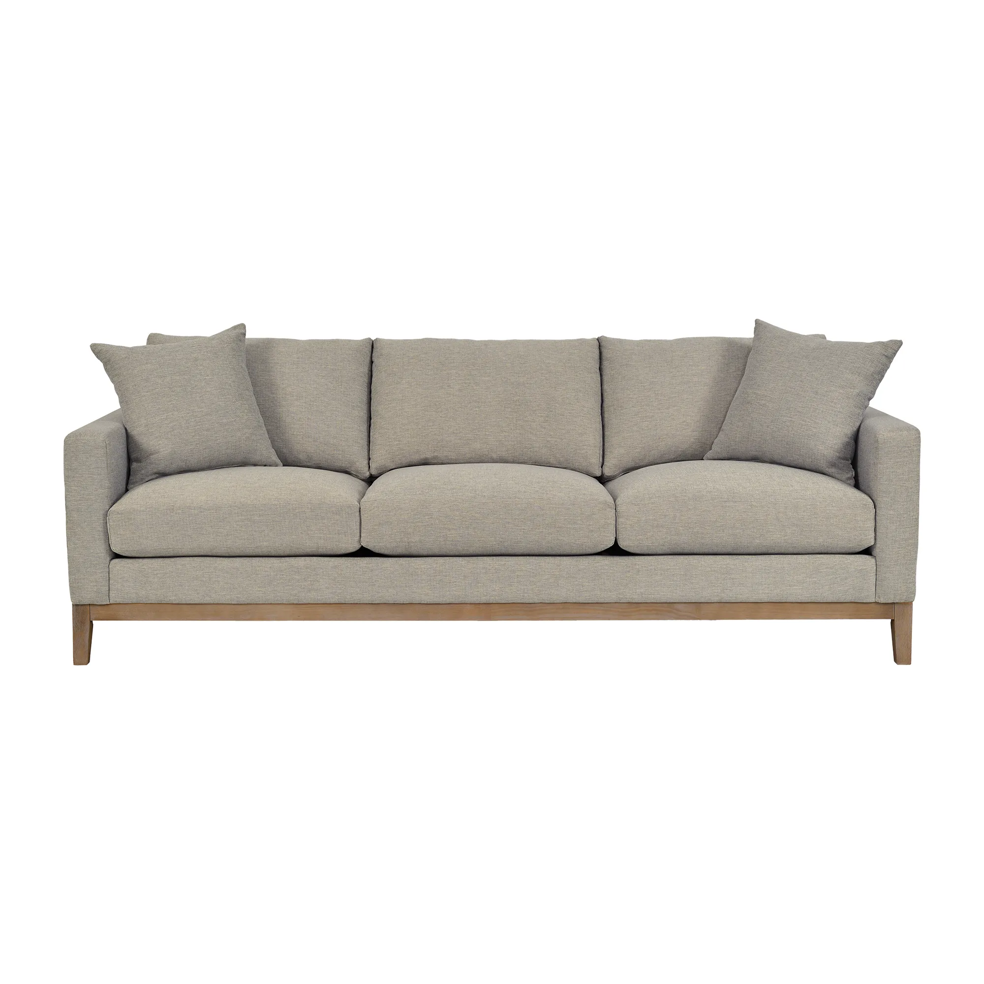 Donna 93" Upholstered Sofa in Platinum Gray