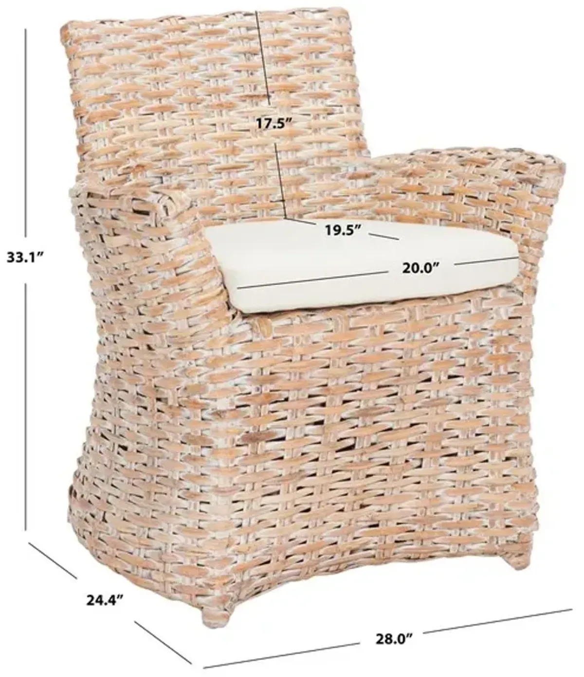 CABANA RATTAN ARM CHAIR