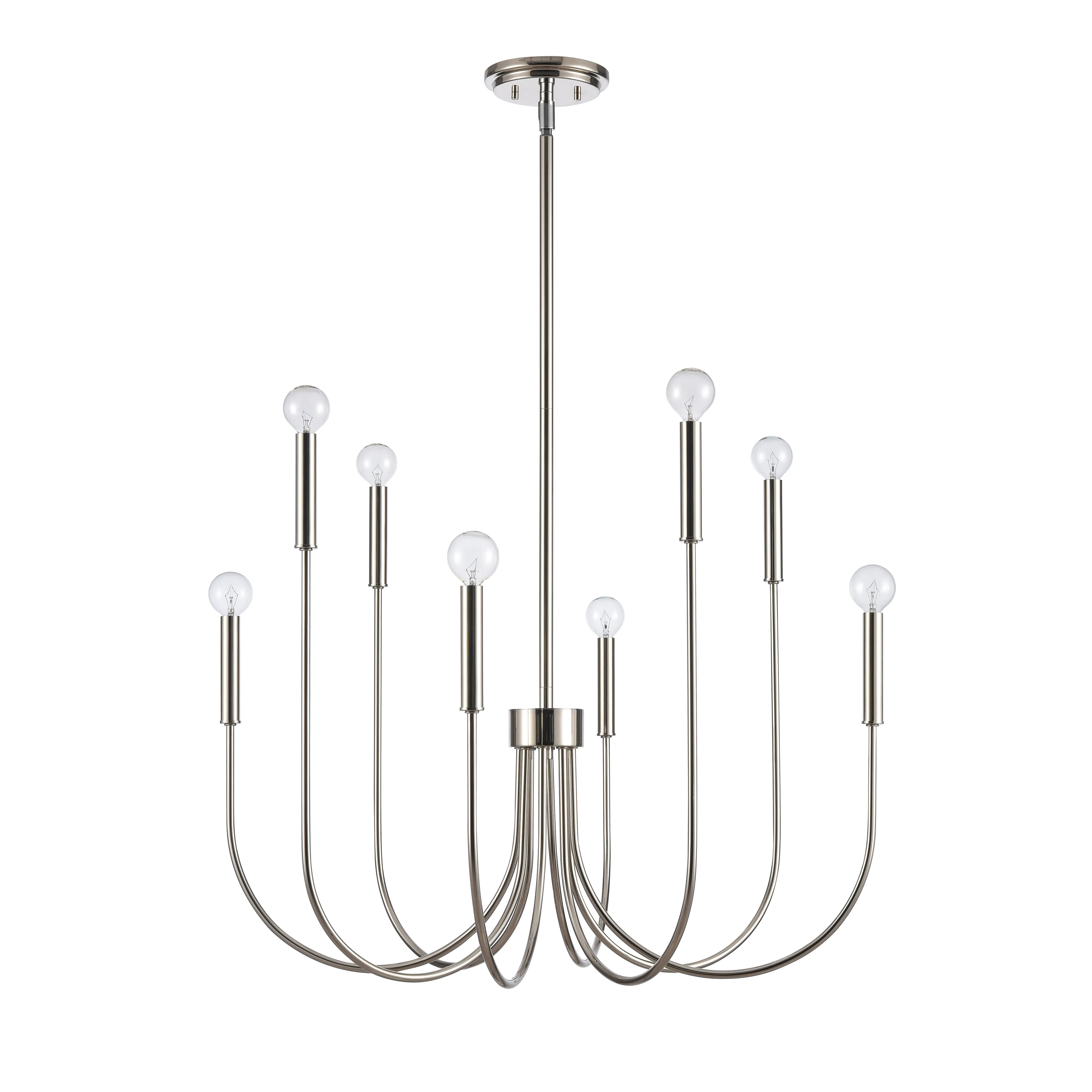 Ulla 28'' Wide 8-Light Chandelier - Polished Nickel