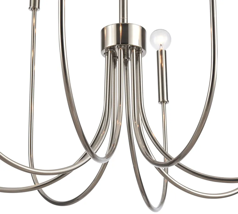 Ulla 28'' Wide 8-Light Chandelier - Polished Nickel