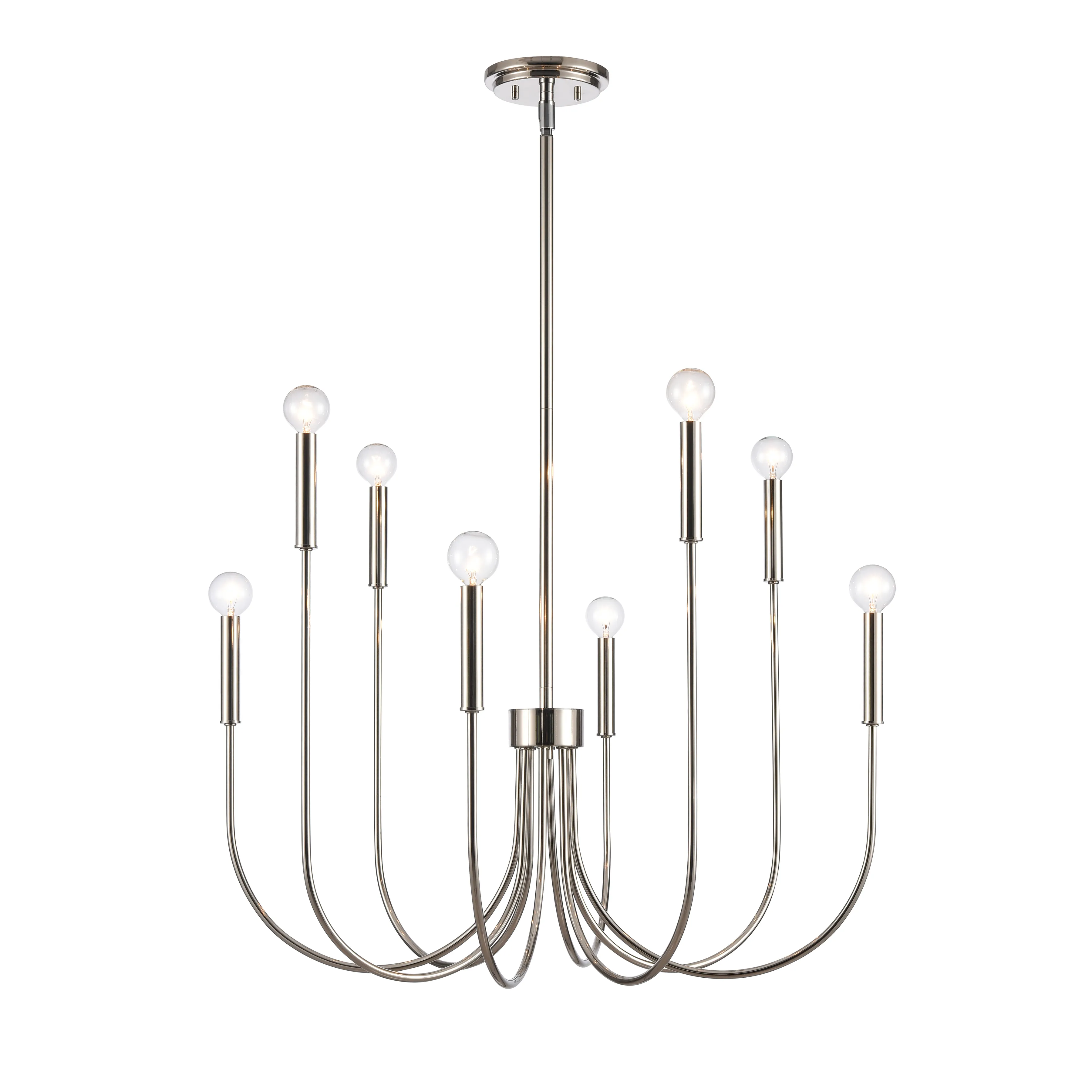 Ulla 28'' Wide 8-Light Chandelier - Polished Nickel