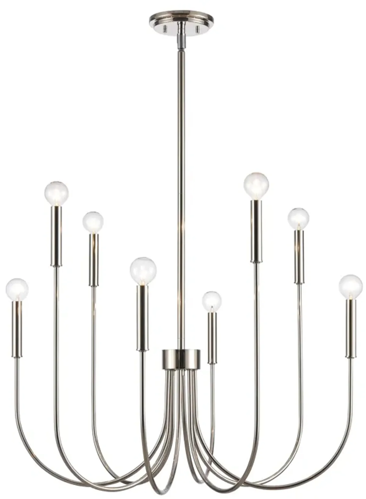 Ulla 28'' Wide 8-Light Chandelier - Polished Nickel