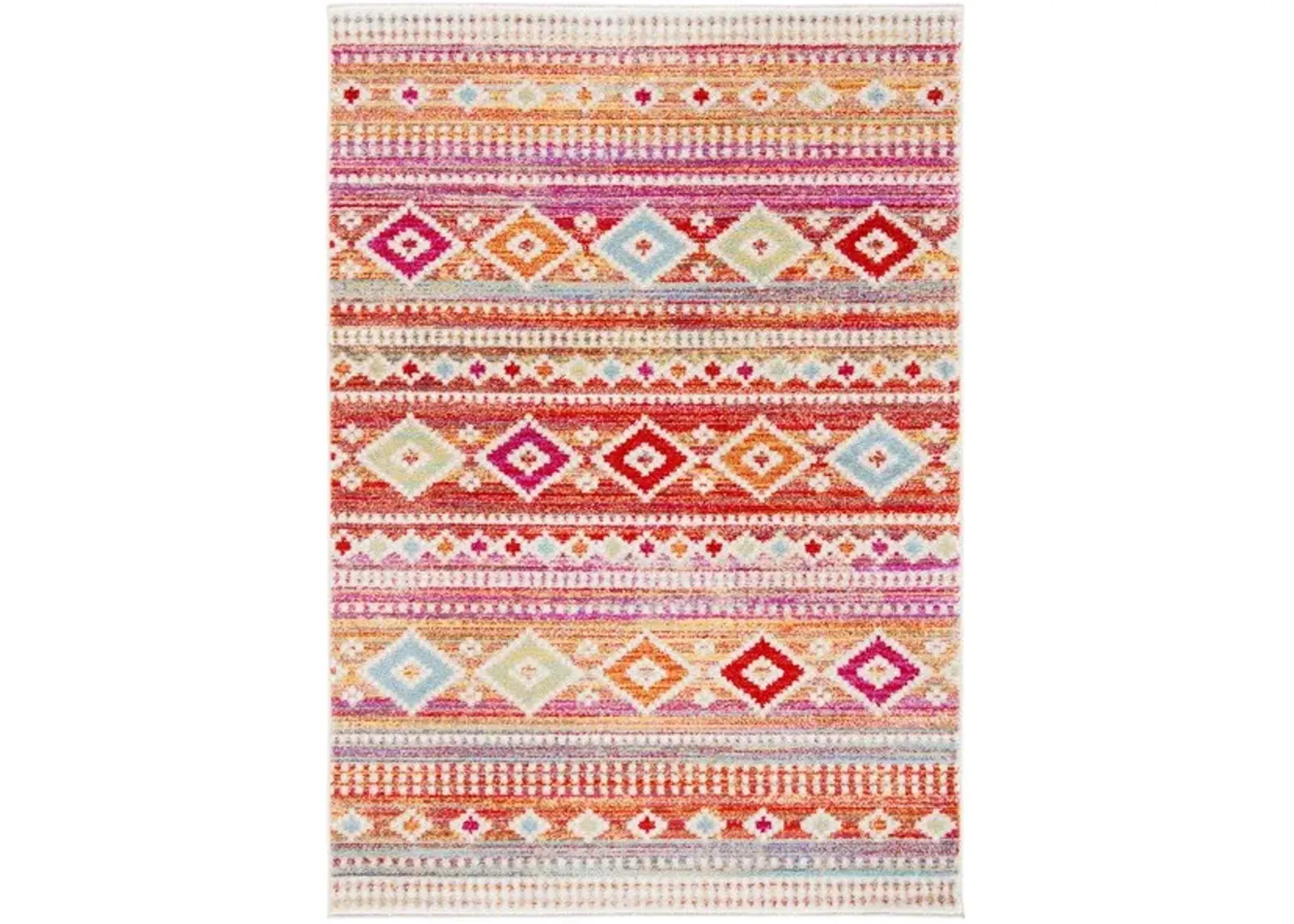 ADIRONDACK Contemporary Rust / Ivory 8' X 10' Powerloomed Rug