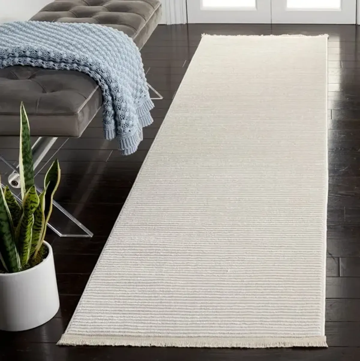 WHISPER 565 Beige 2'-2' X 8' Runner Rug