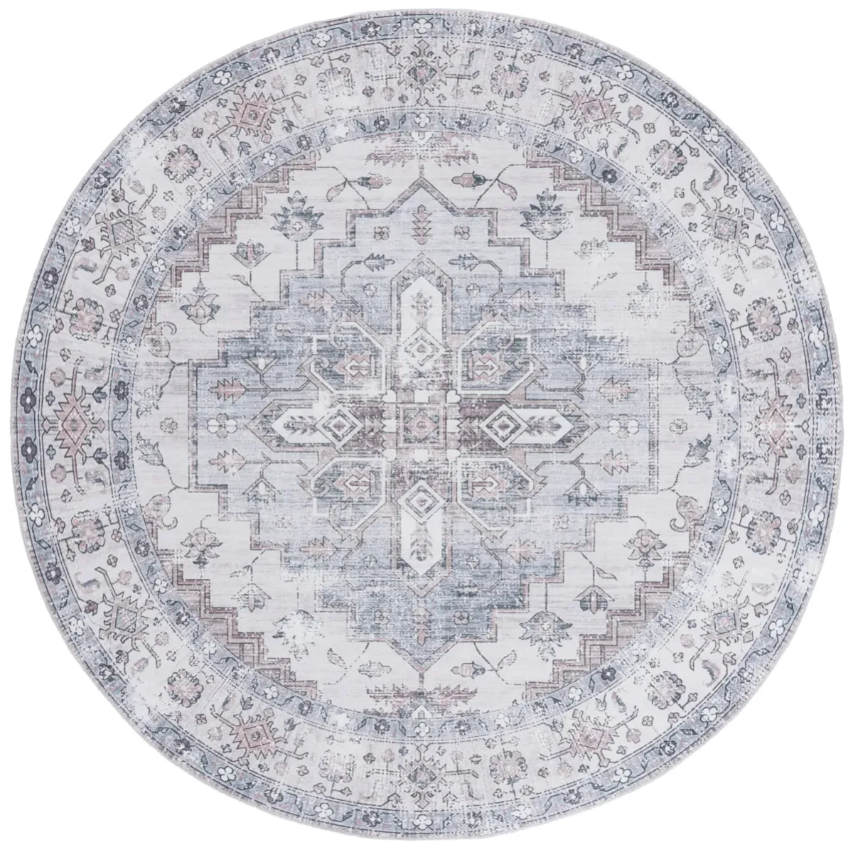 ARIZONA 209 GREY  6' x 6' Round Round Rug