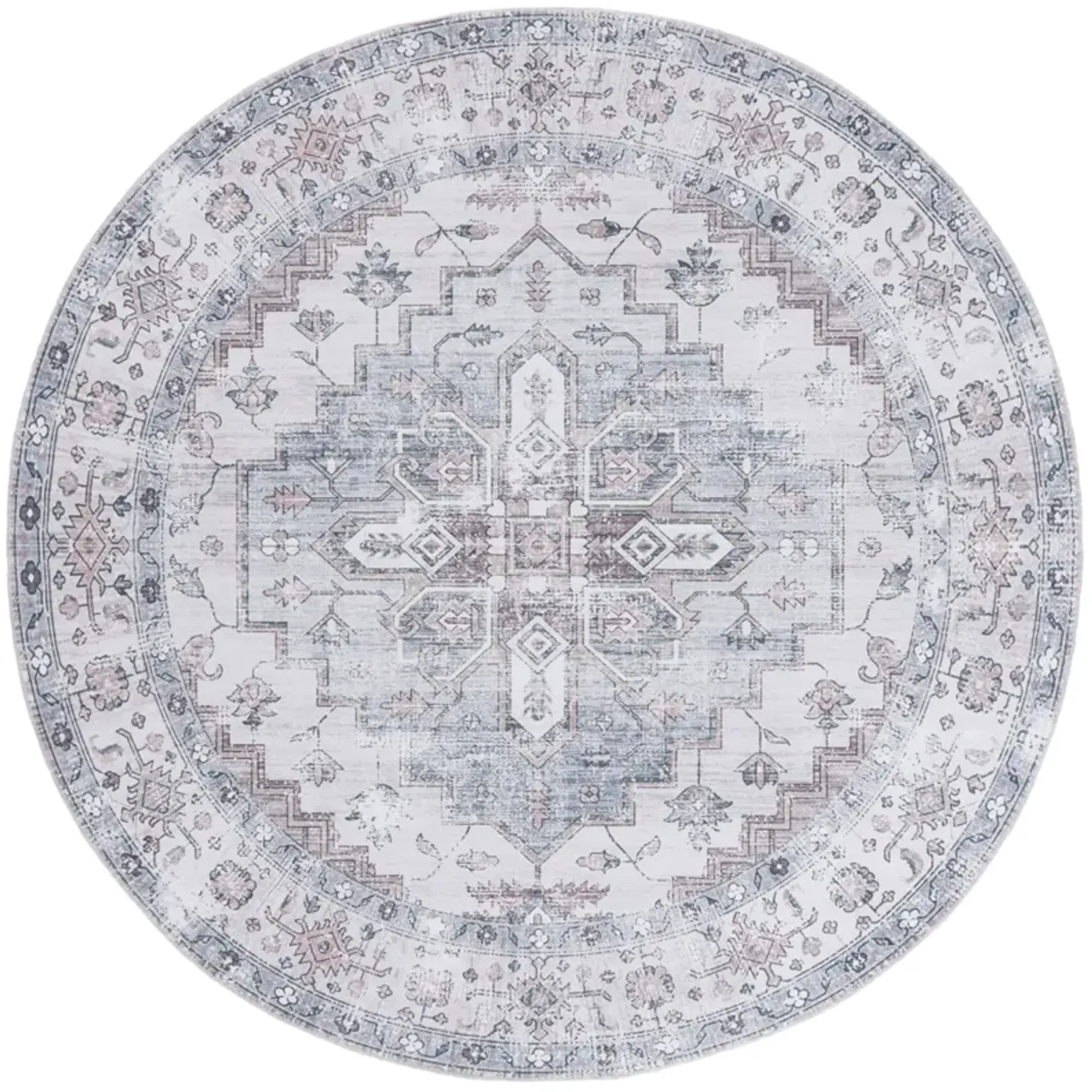 ARIZONA 209 GREY  6' x 6' Round Round Rug