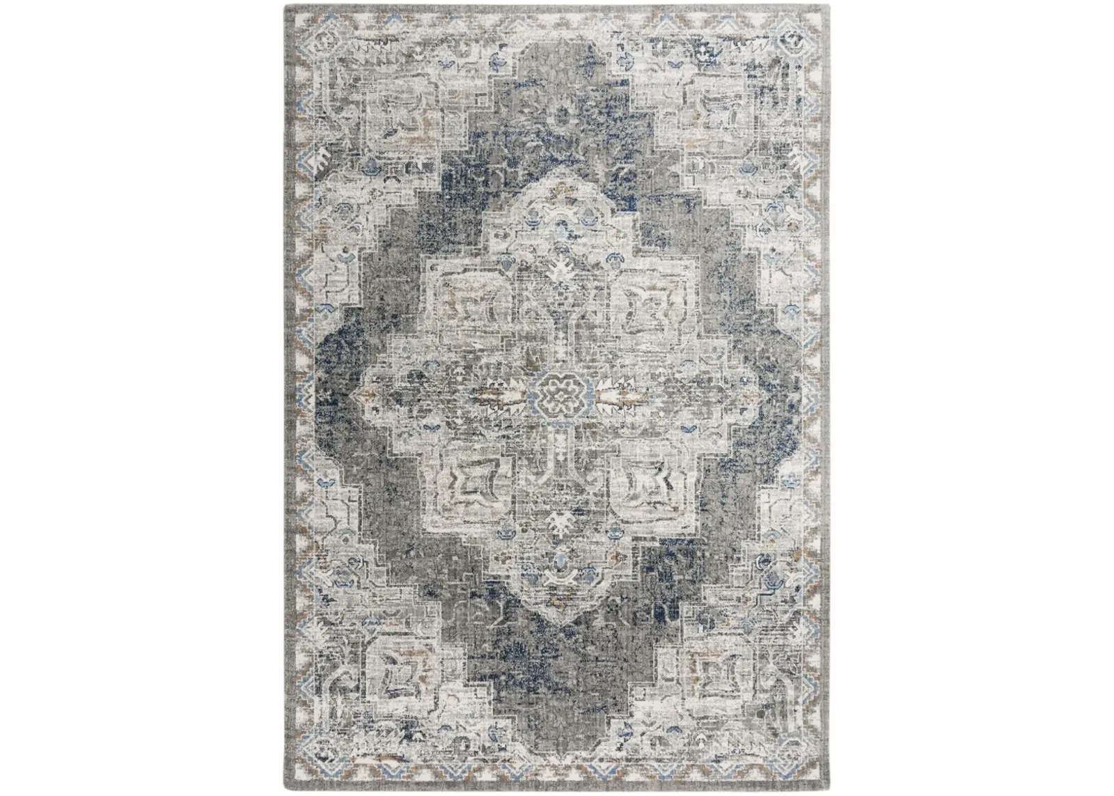 Anatolia Dk.Gray Medallion Recycled Polyester 8' x 10' Rectangle Rug