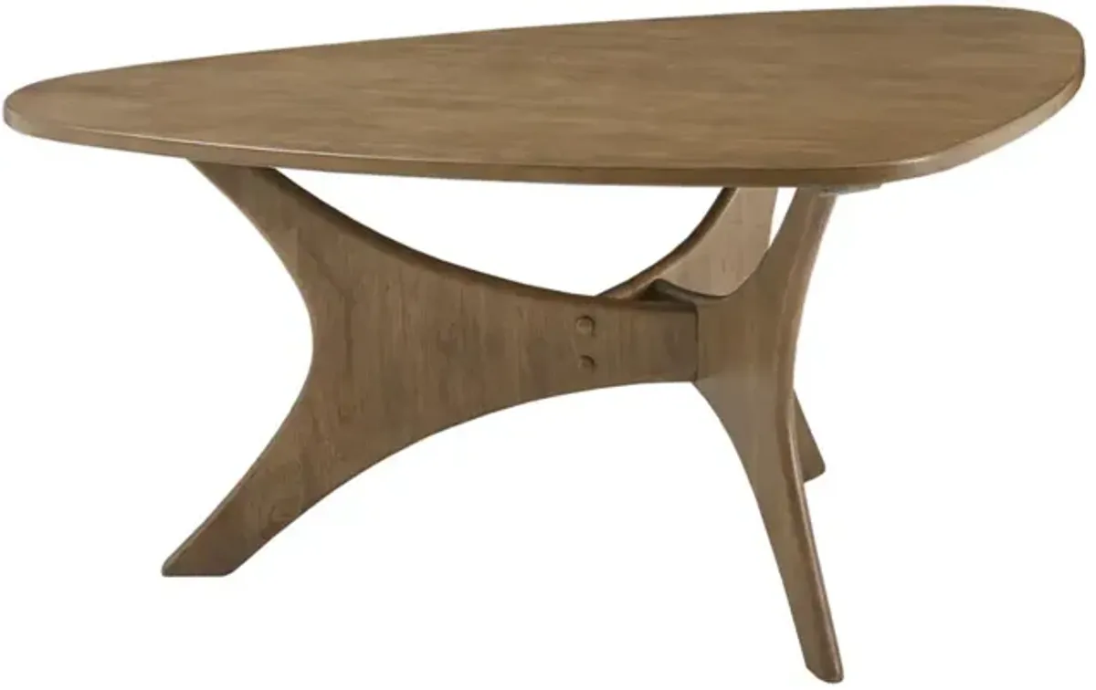 INK+IVY Blaze Light Brown Triangle Wood Coffee table