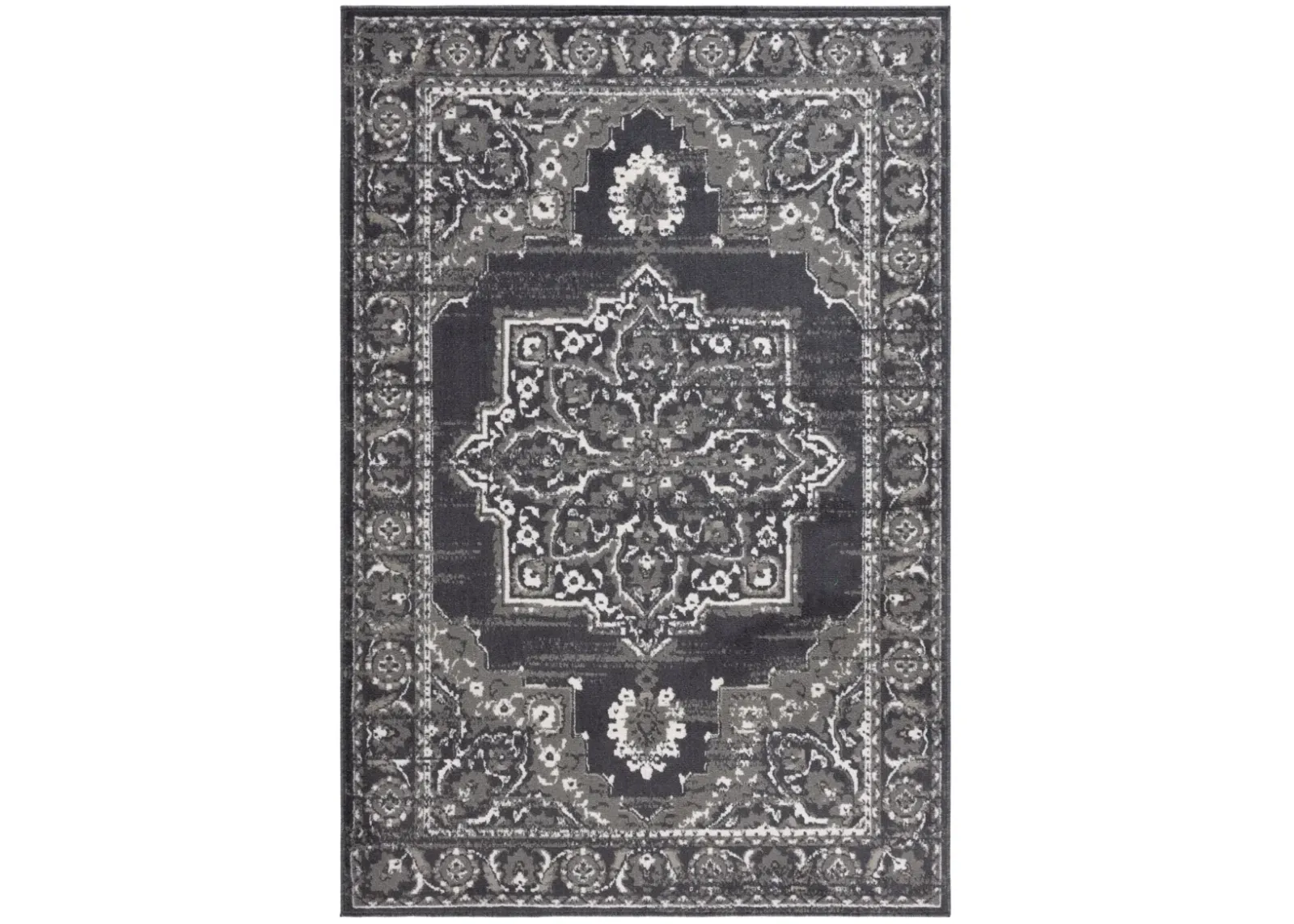 PYRAMID 214 CHARCOAL  4'-5' x 6'-5' Small Rectangle Rug