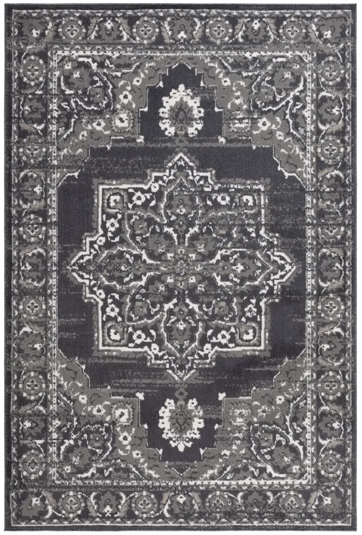 PYRAMID 214 CHARCOAL  4'-5' x 6'-5' Small Rectangle Rug