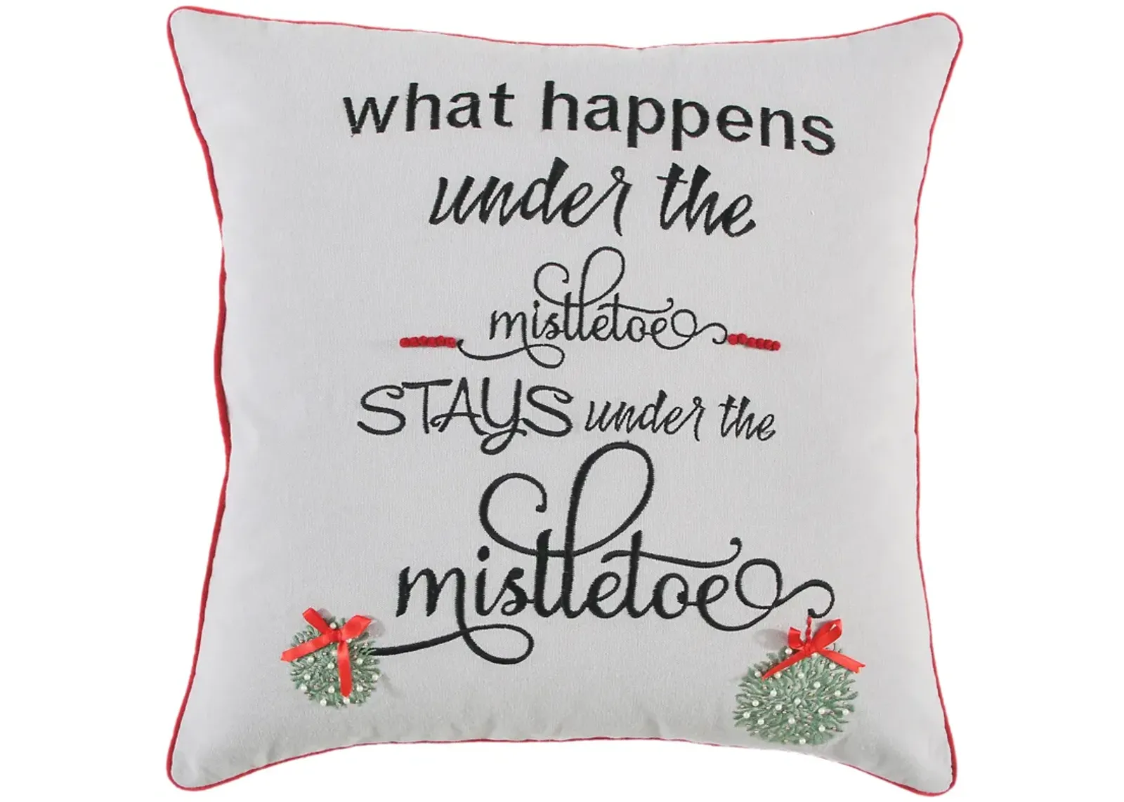 HOLIDAY 2021 Sentiment Black  Pillow