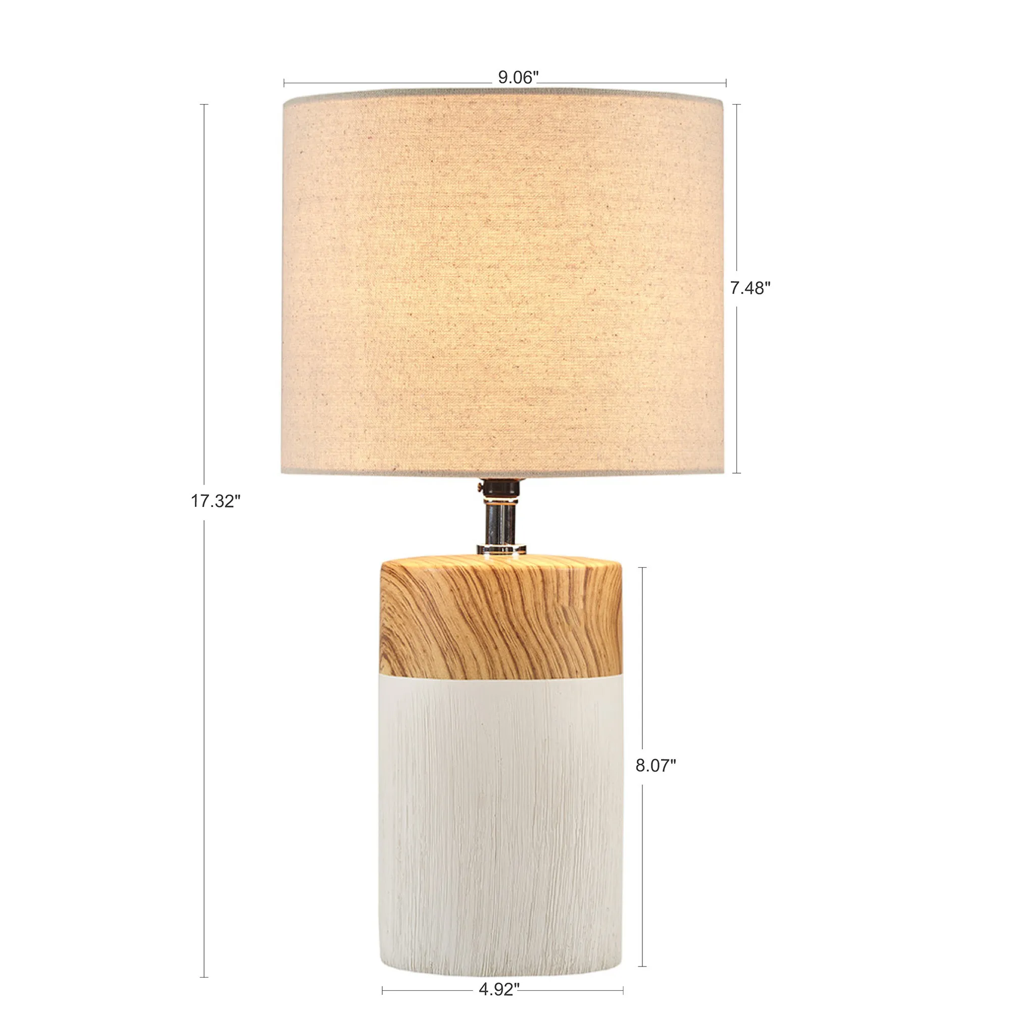 510 Design Nicolo White Textured Ceramic Table Lamp