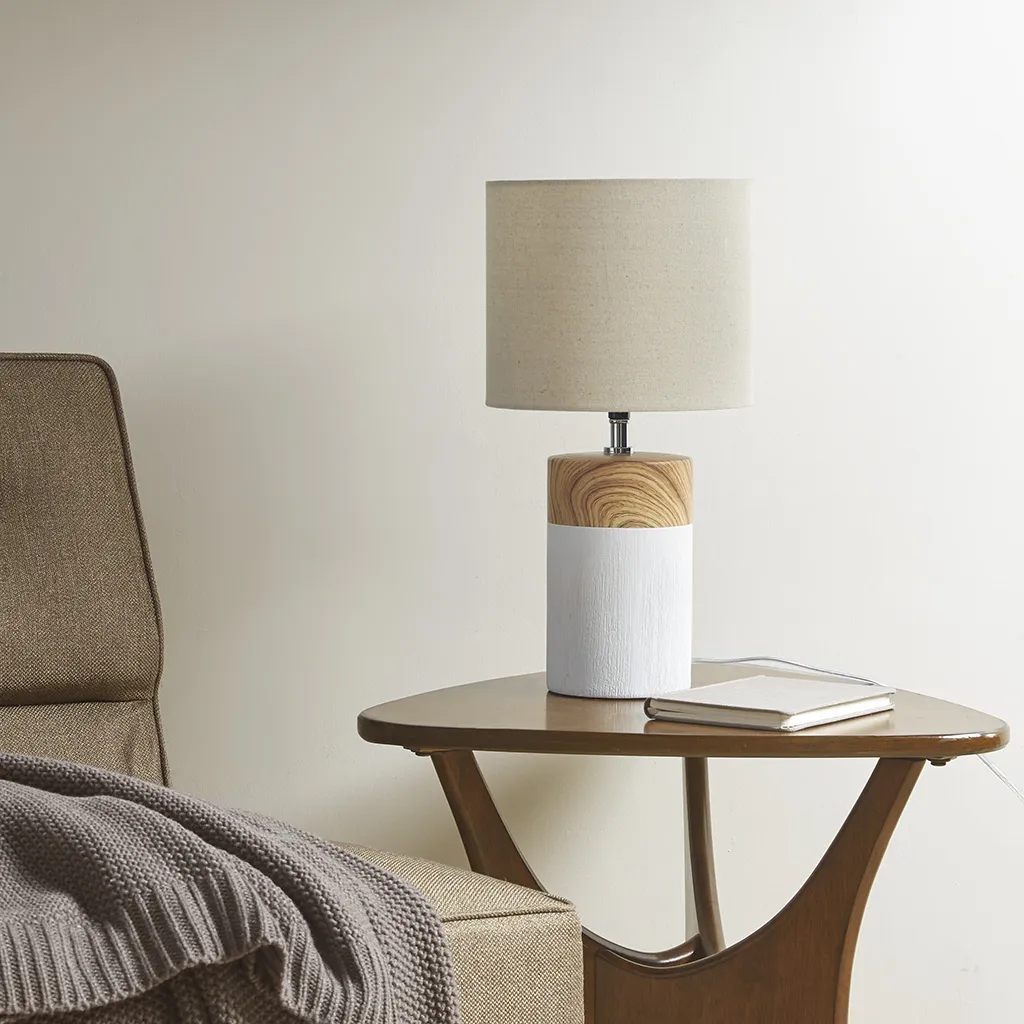 510 Design Nicolo White Textured Ceramic Table Lamp