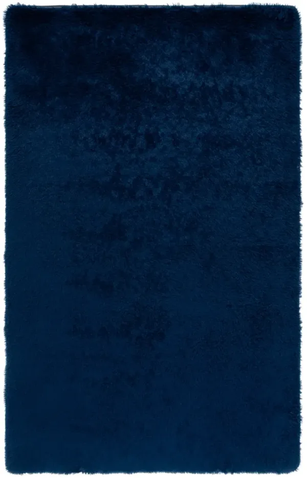 RAINBOW SHAG 101 NAVY 4' x 6' Small Rectangle Rug