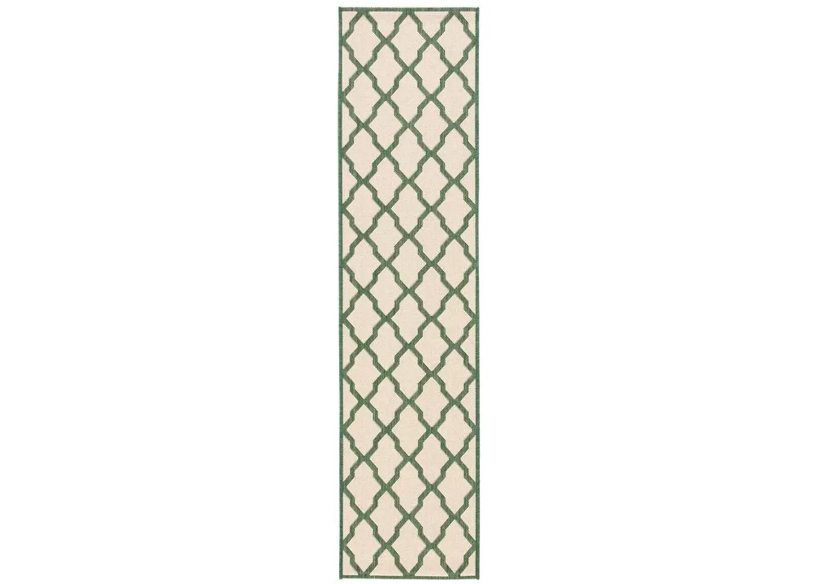 Safavieh BEACH HOUSE Collection BHS122W-28 Cream / Green 2'-2" X 8'