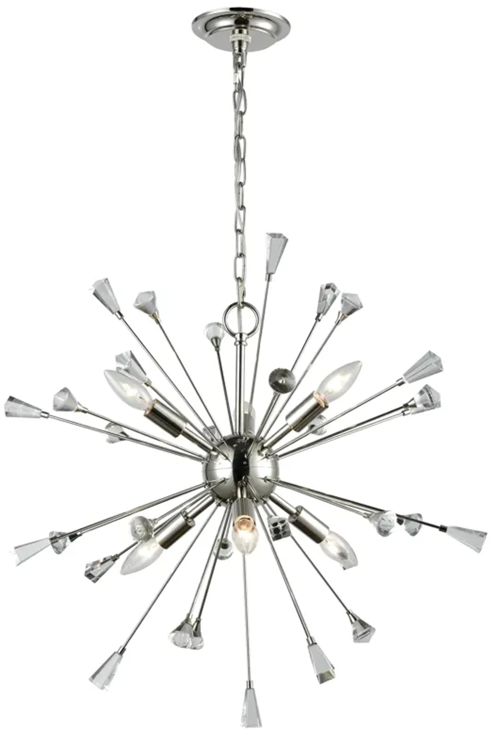 Sprigny 25" Wide 6-Light Chandelier - Polished Nickel