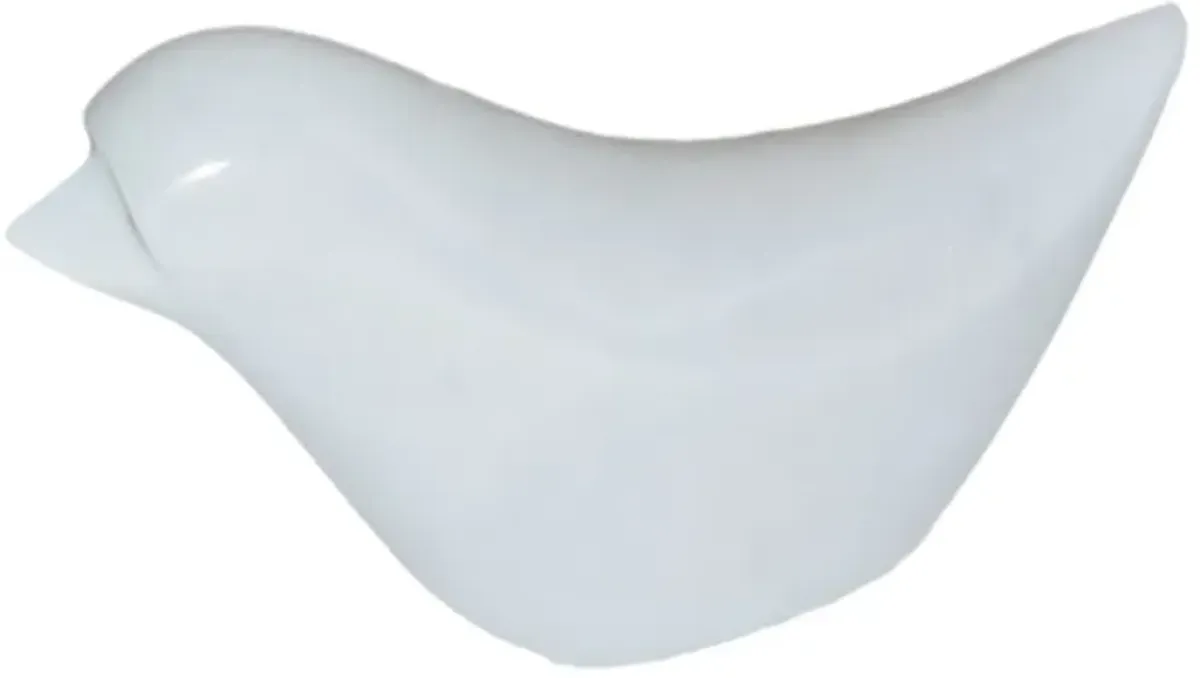 Marble, 7" Bird, White