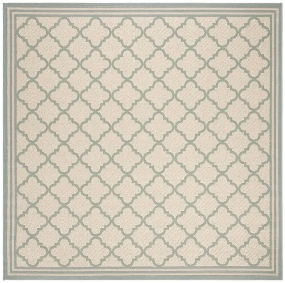 LINDEN 121 Collection LND121L-6SQ Cream / Aqua 6'-7" X 6'-7" Square