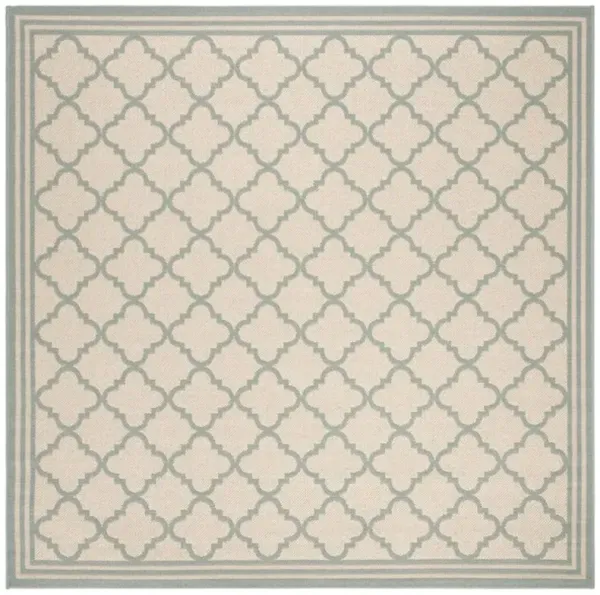 LINDEN 121 Collection LND121L-6SQ Cream / Aqua 6'-7" X 6'-7" Square