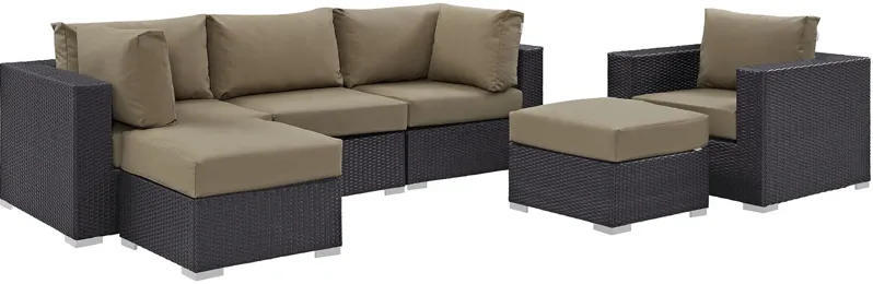 Convene 6 Piece Outdoor Patio Sectional Set