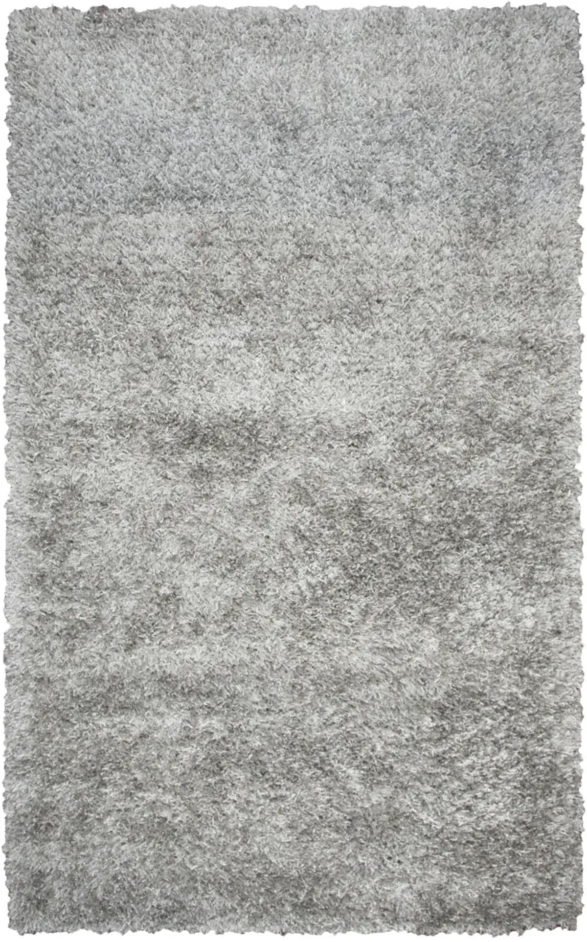 Urban Dazzle Gray Solid  Polyester / Lurex 3'6" x 5'6" Rectangle Rug