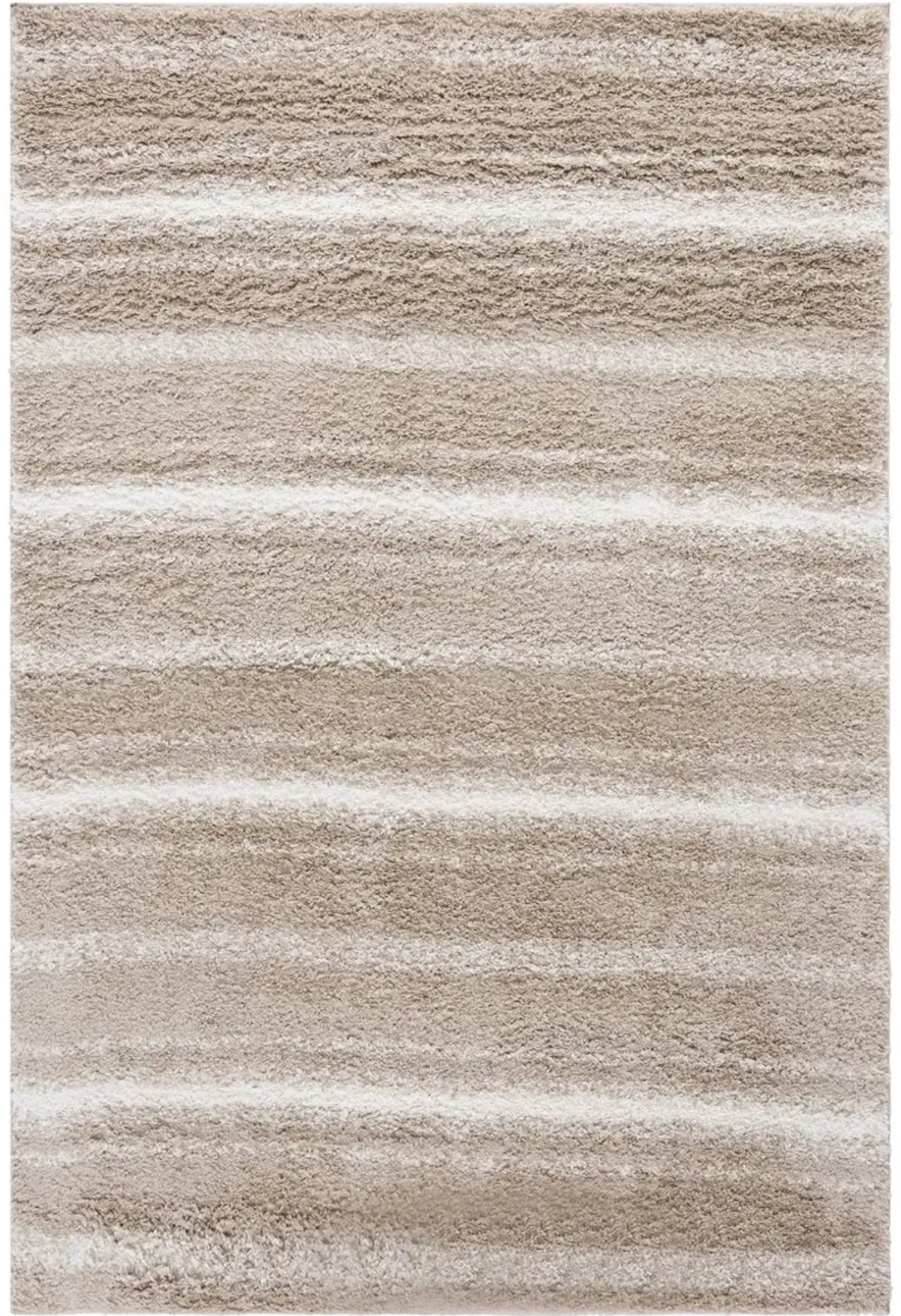 BORDER & STRIPE SHAG 252 Beige 5'-3' X 7'-6' Medium Rectangle Rug