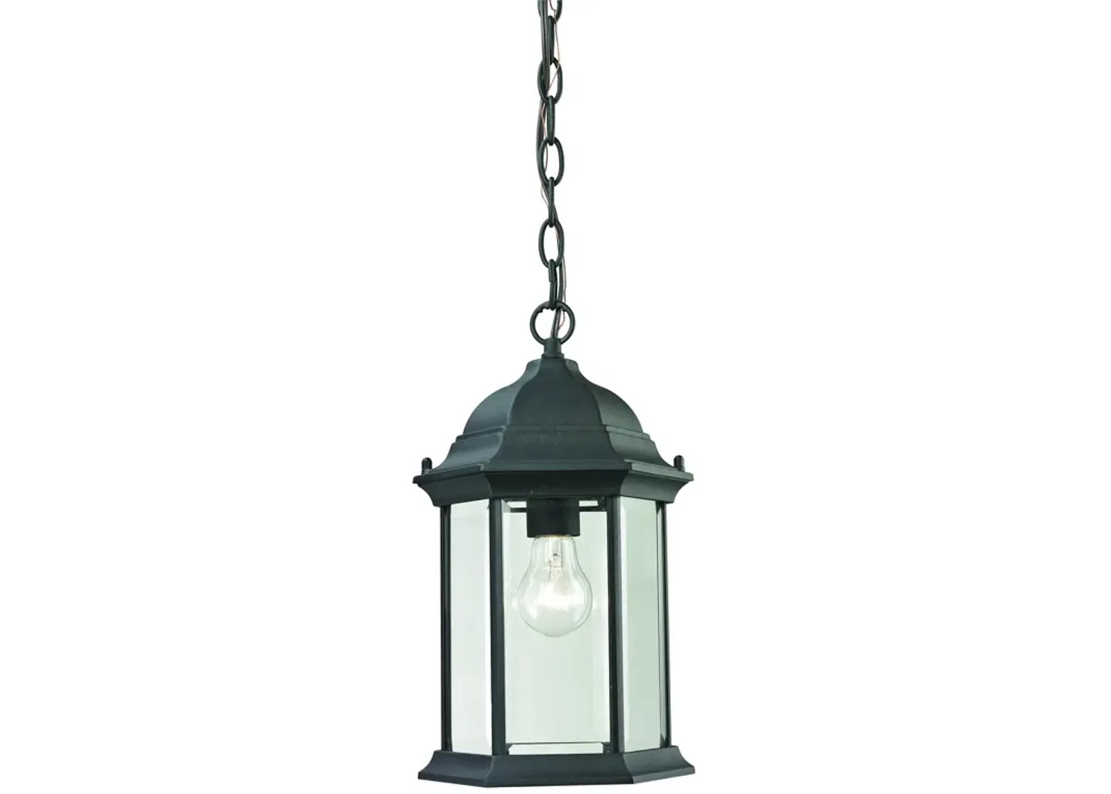 Spring Lake 8" Wide 1-Light Outdoor Pendant - Matte Textured Black