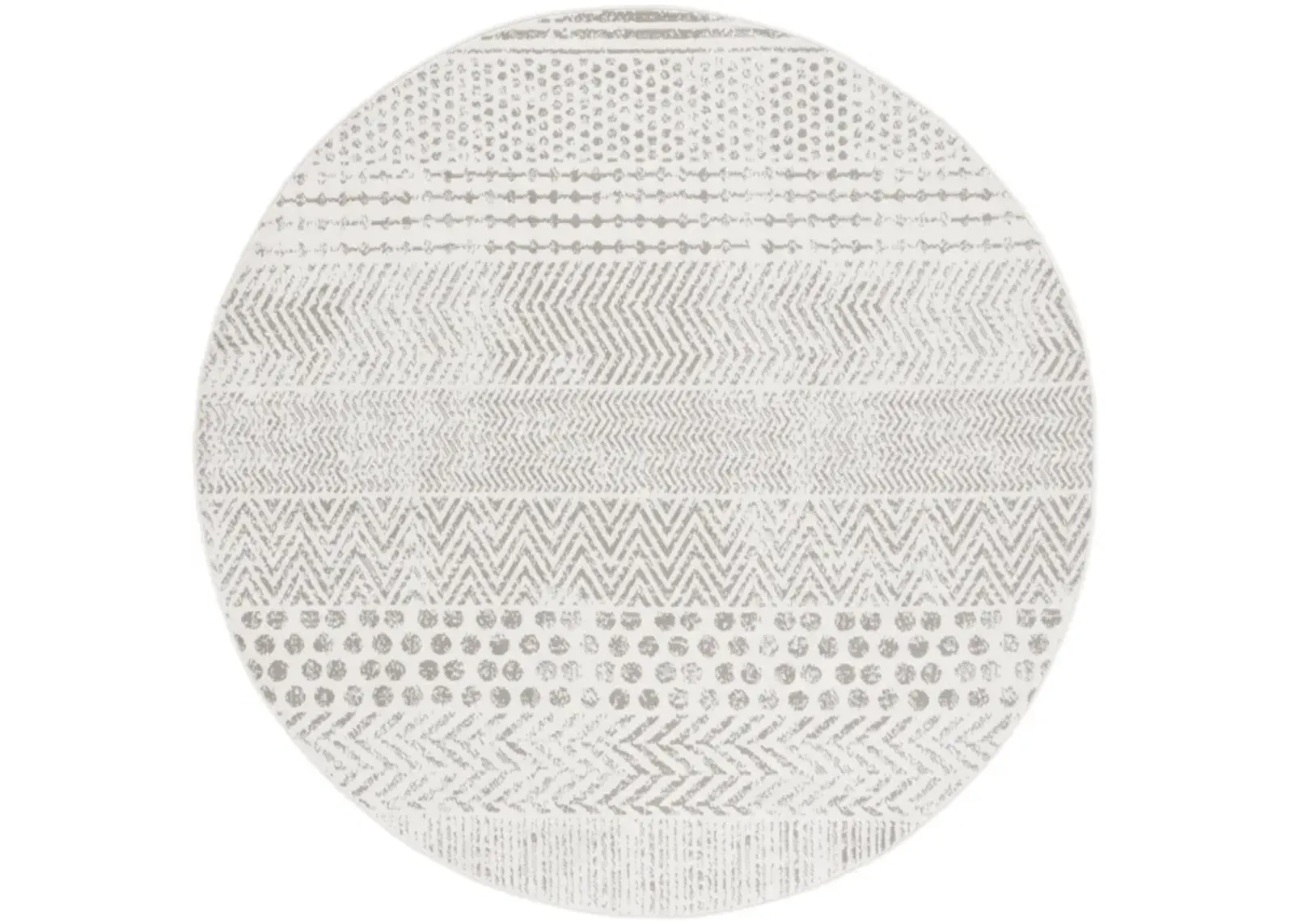 PYRAMID 230 IVORY  4' x 4' Round Round Rug