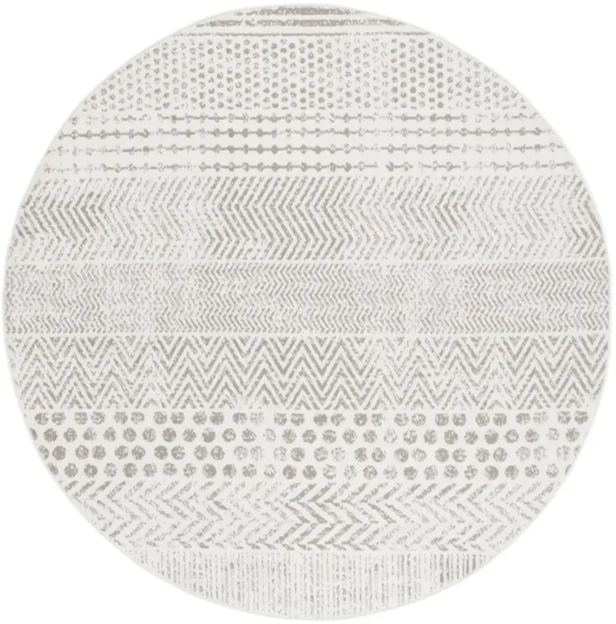 PYRAMID 230 IVORY  4' x 4' Round Round Rug