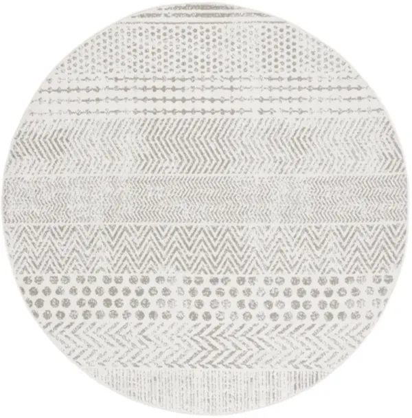 PYRAMID 230 IVORY  4' x 4' Round Round Rug