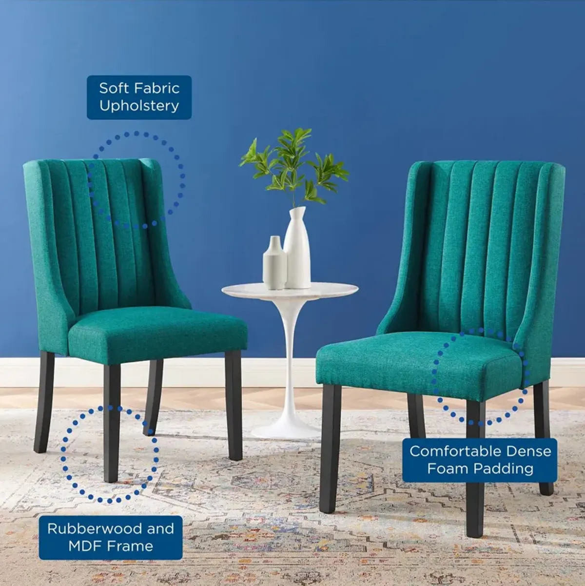 Renew Parsons Fabric Dining Side Chairs - Set of 2
