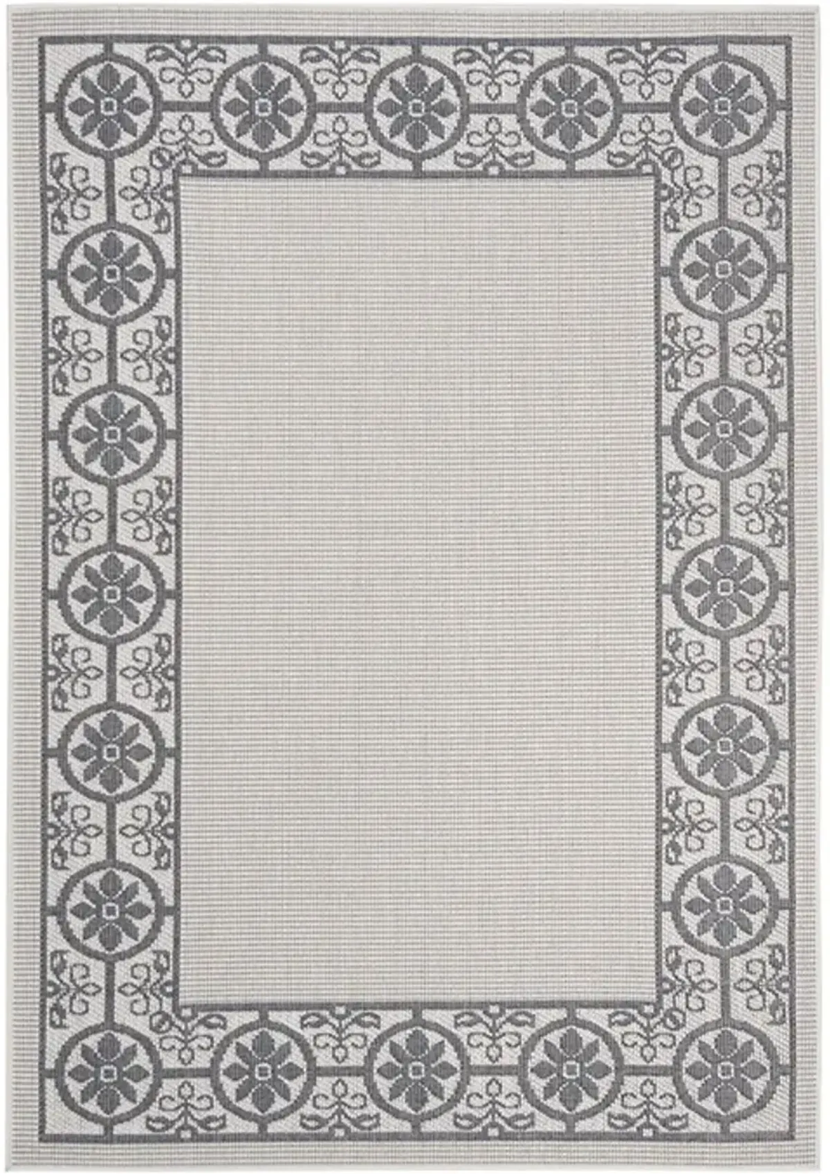 Safavieh BERMUDA 800 Collection BMU815A-9 Ivory / Charcoal 9' X 12'