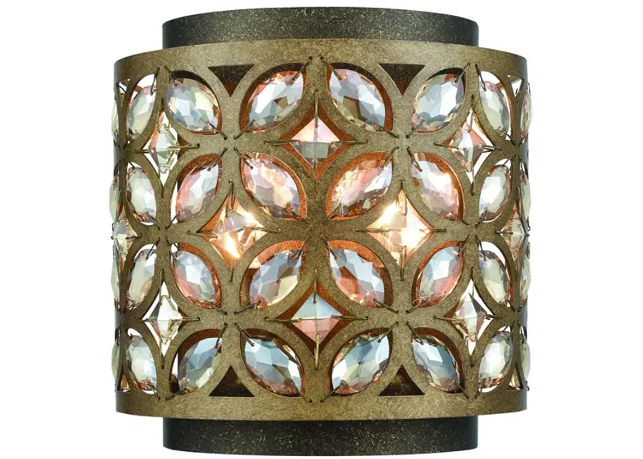 Rosslyn 9" High 2-Light Sconce - Mocha