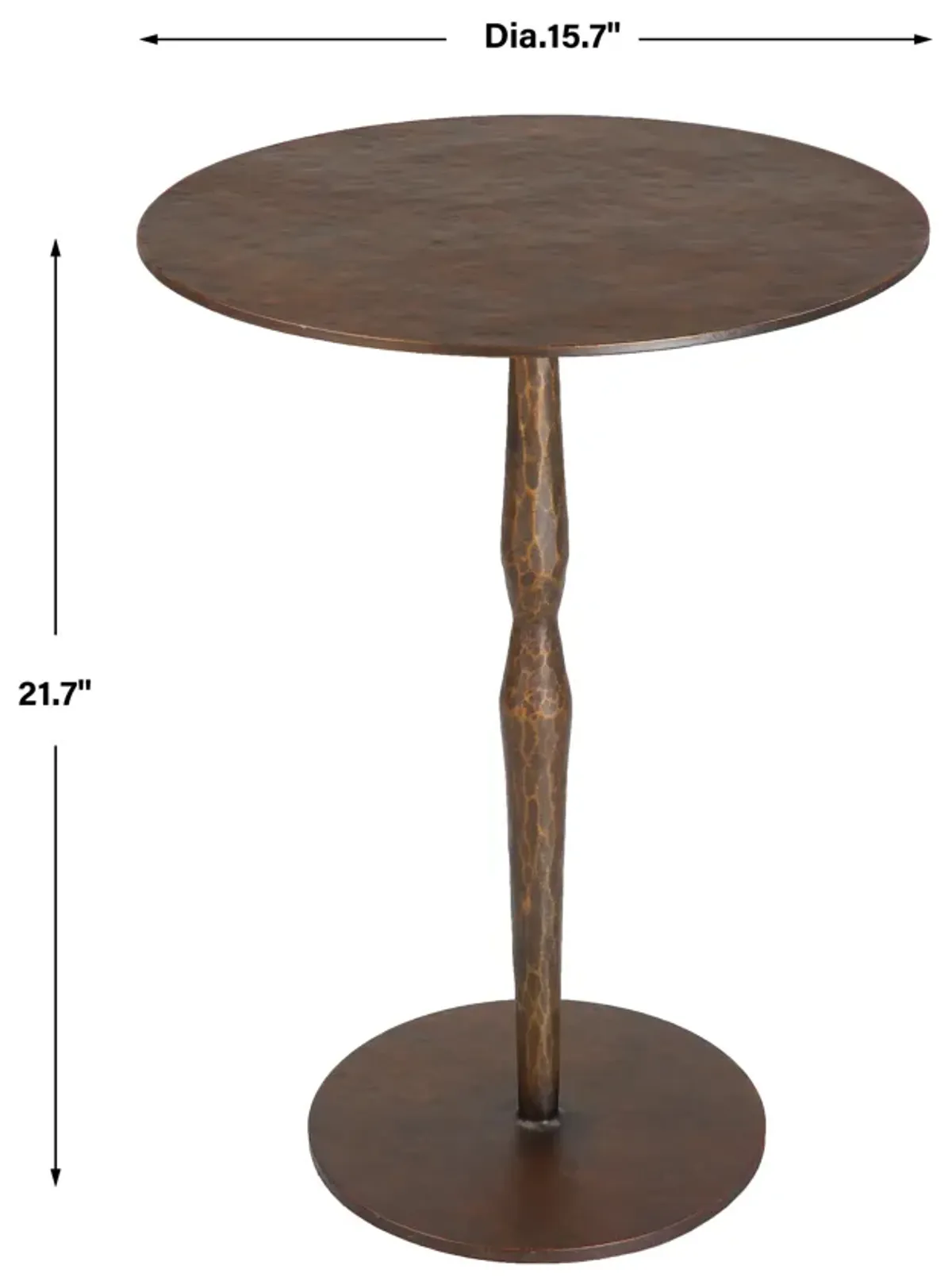 Industria Copper Bronze Accent Table