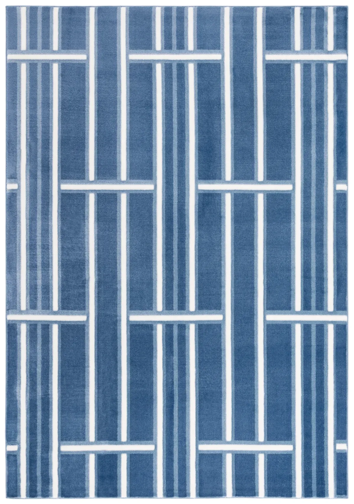 GROOVE 118 BLUE  4' x 6' Small Rectangle Rug