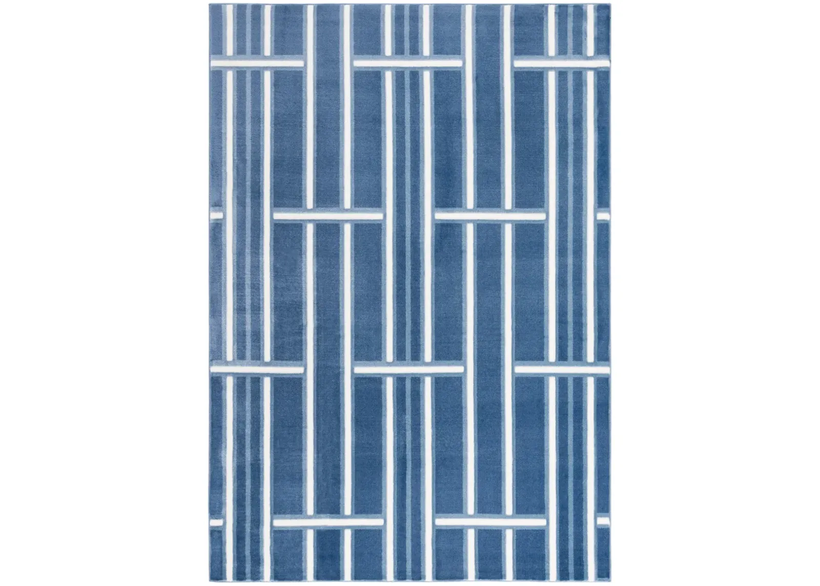 GROOVE 118 BLUE  4' x 6' Small Rectangle Rug