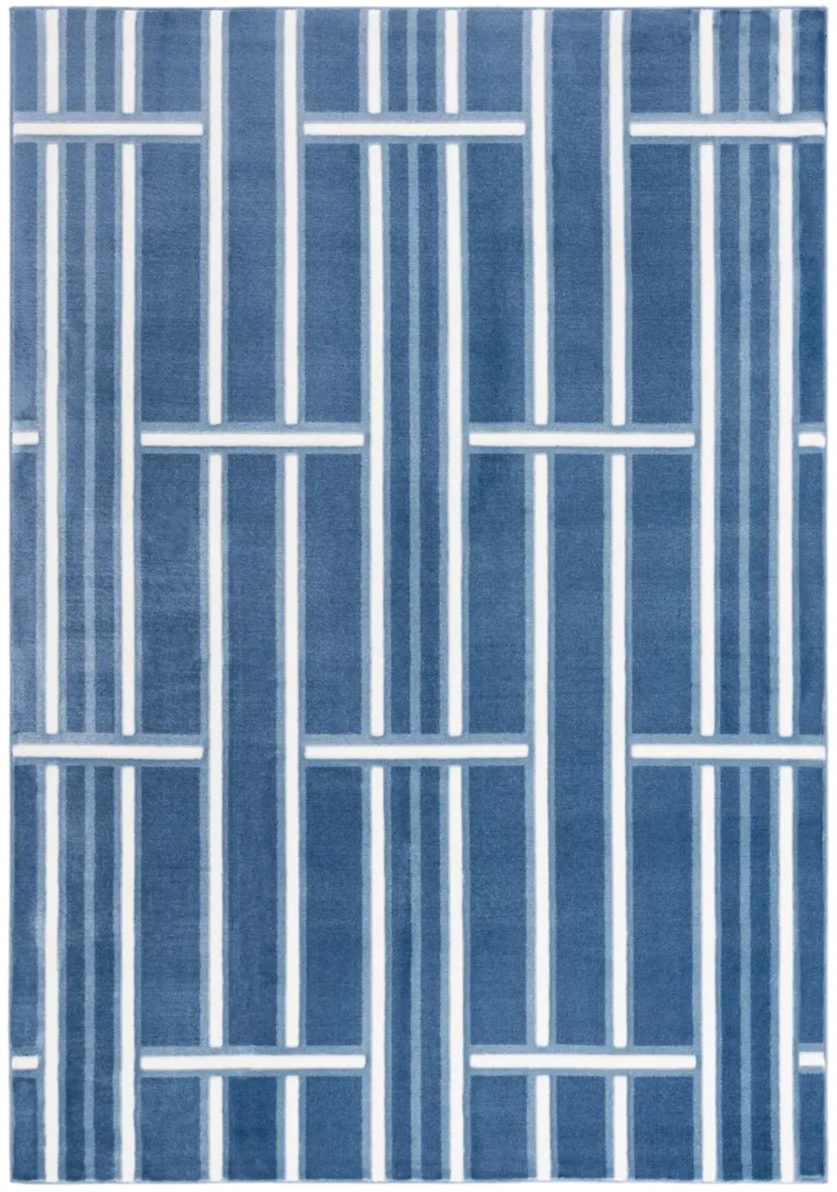 GROOVE 118 BLUE  4' x 6' Small Rectangle Rug