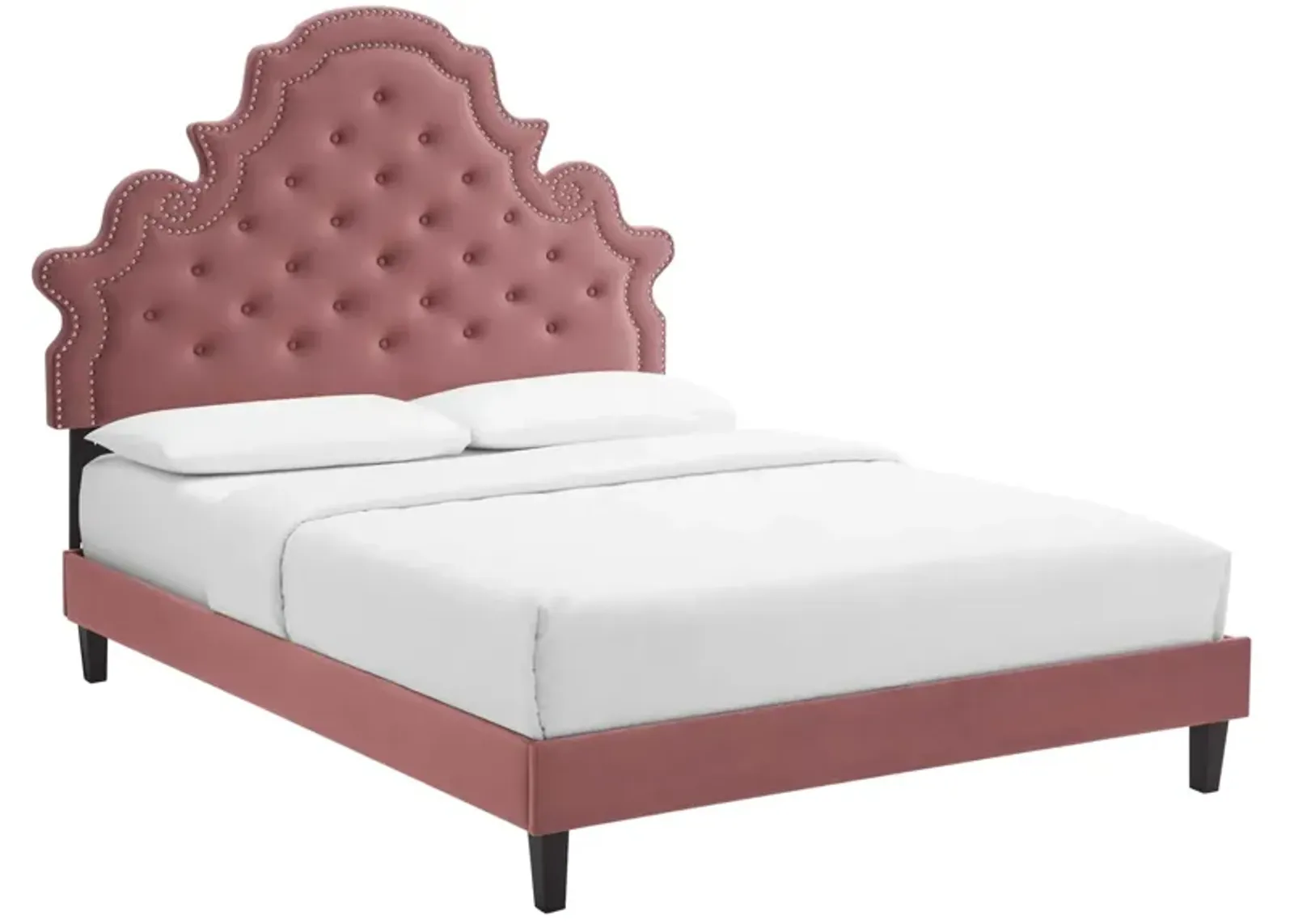 Gwyneth Tufted Performance Velvet King Platform Bed