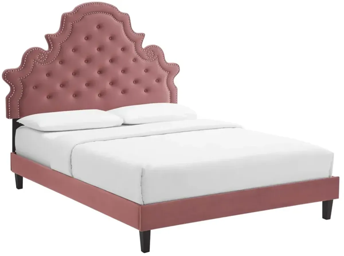 Gwyneth Tufted Performance Velvet King Platform Bed