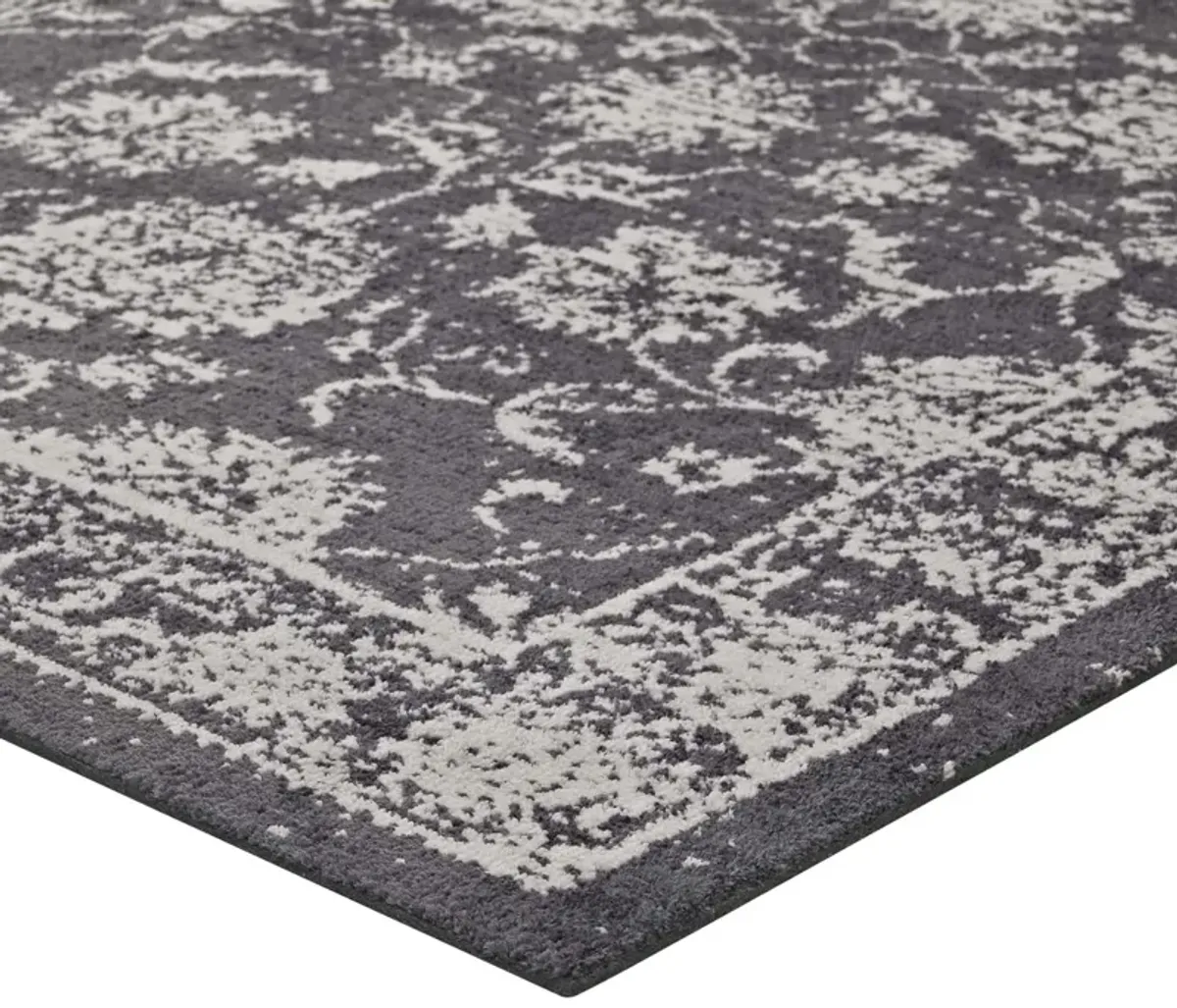 Kazia Distressed Floral Lattice 8x10 Area Rug