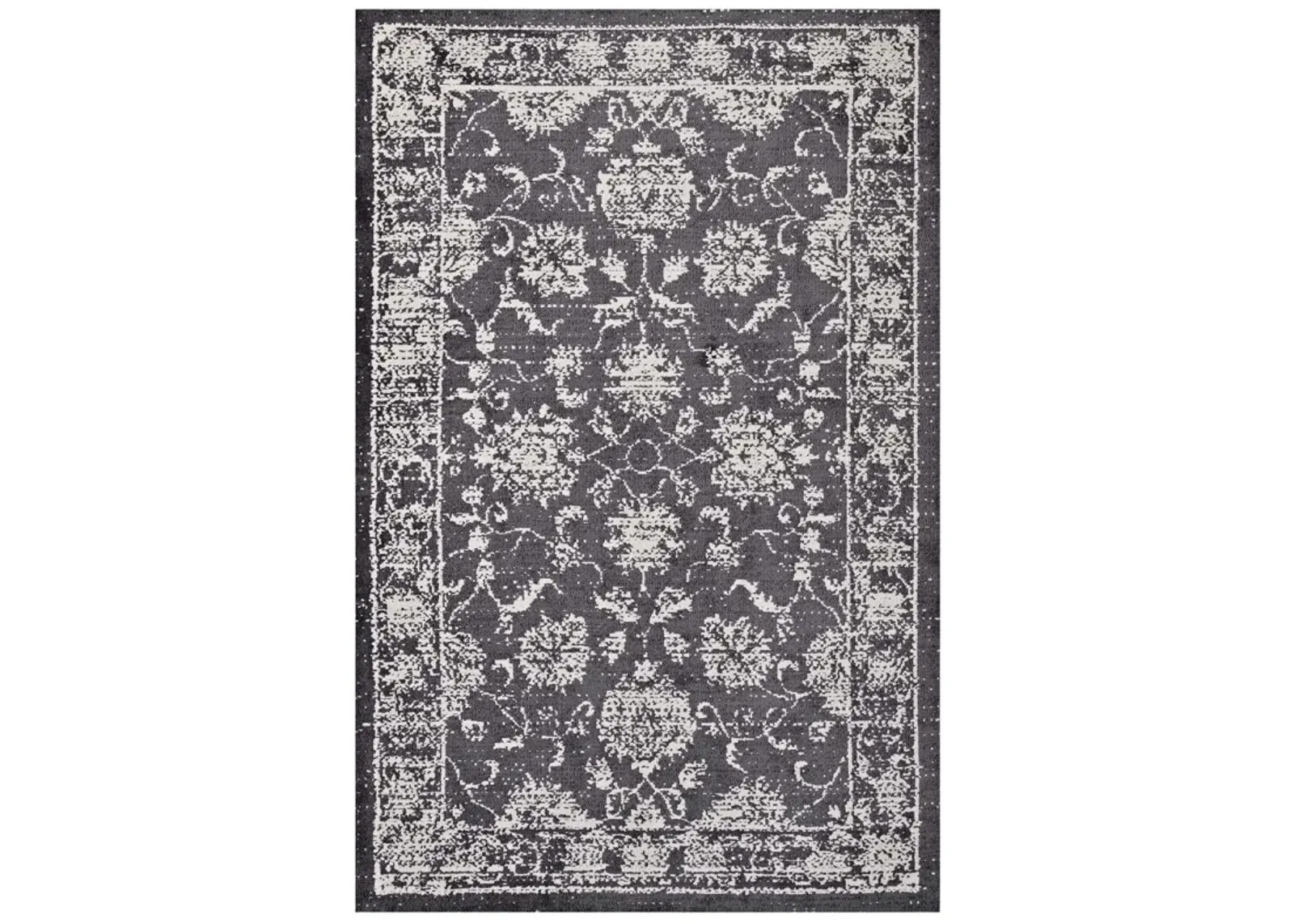 Kazia Distressed Floral Lattice 8x10 Area Rug