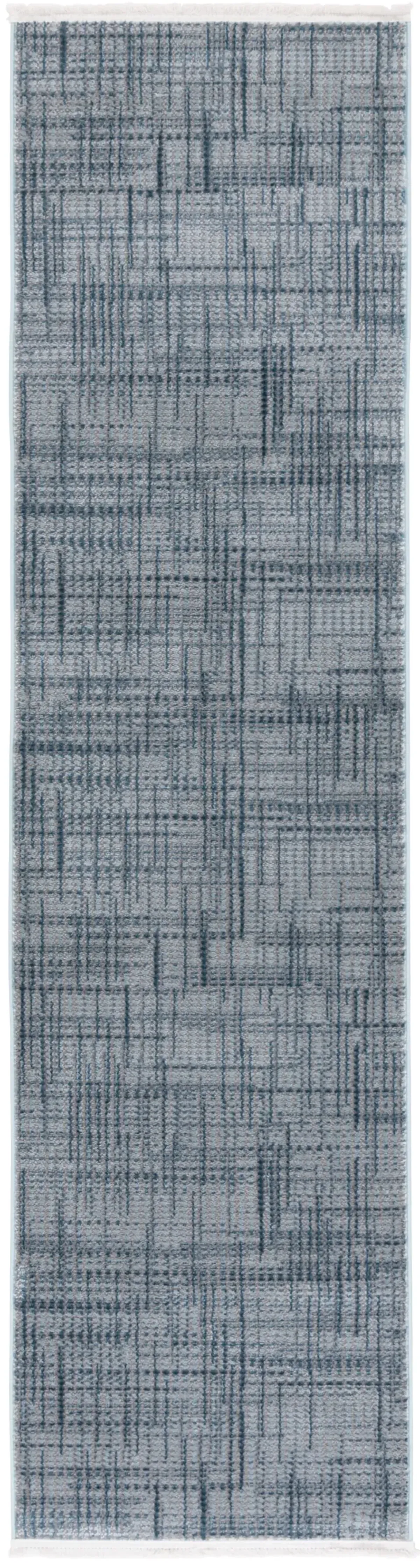 MILA 228 BLUE  2'-2' x 8' Runner Rug