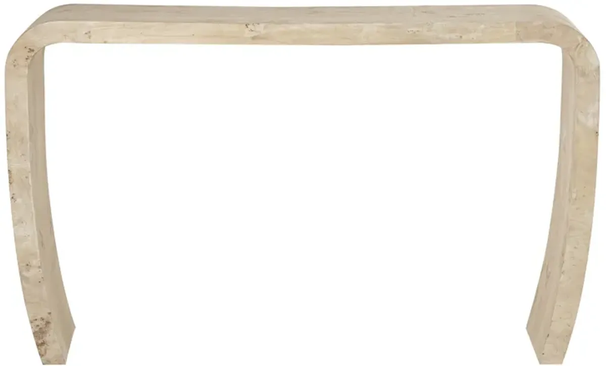 Clip Console Table - White Burl