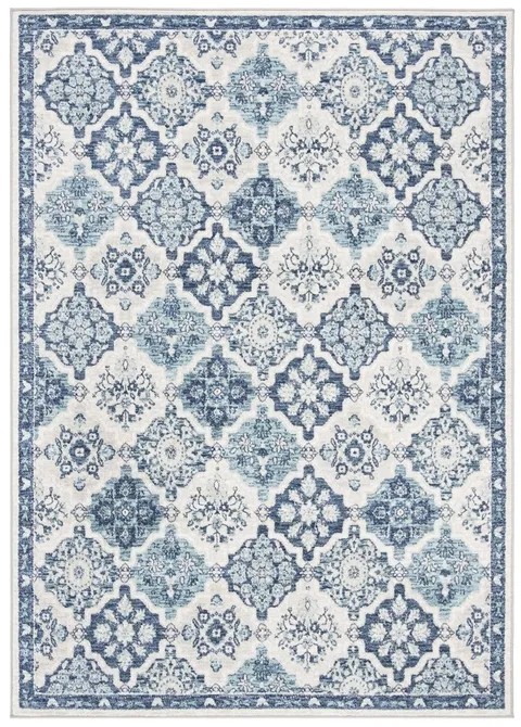 Brentwood 815 Navy / Grey 4' X 6' Small Rectangle Powerloomed Rug