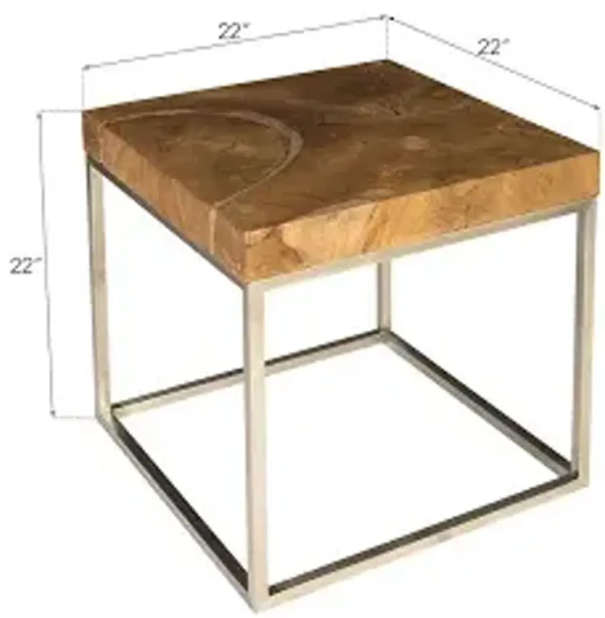 Teak Puzzle Side Table