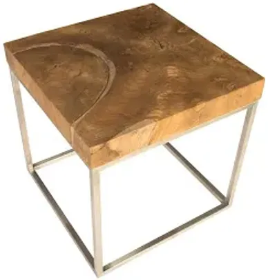 Teak Puzzle Side Table