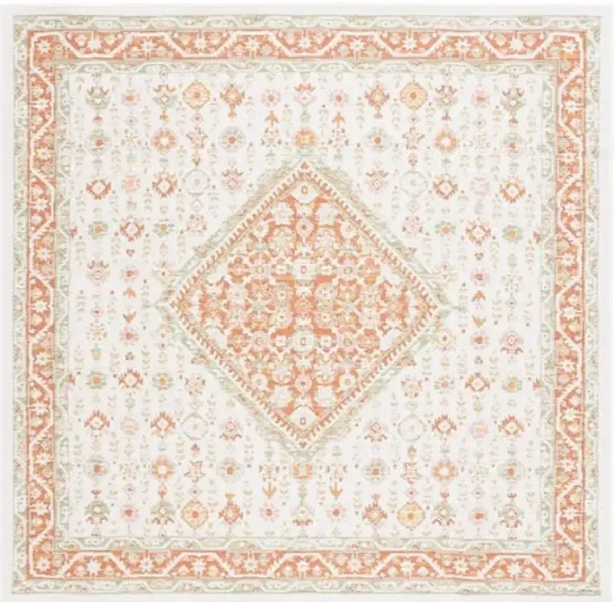 SUNRISE 620 Orange 6'-7' X 6'-7' Square Square Rug