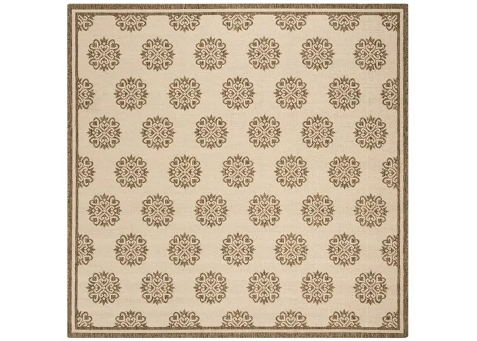 LINDEN 181 Collection LND181A-6SQ Cream / Beige 6'-7" X 6'-7" Square